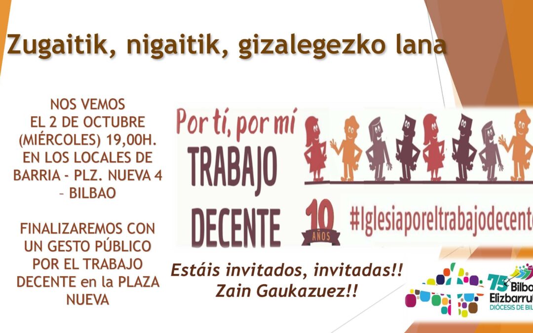 Gizalegezko Lanaren aldeko Munduko Egunerako